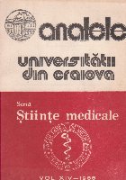 Analele Universitatii din Craiova - Seria Stiinte Medicale, Vol. XIV-1988