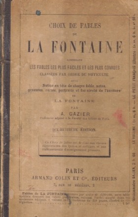 Choix de Fables de La Fontaine (Editie 1896)