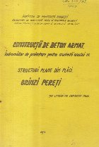 Constructii de beton armat. Indrumator de proiectare pentru studentii anului IV - Structuri plane din placi