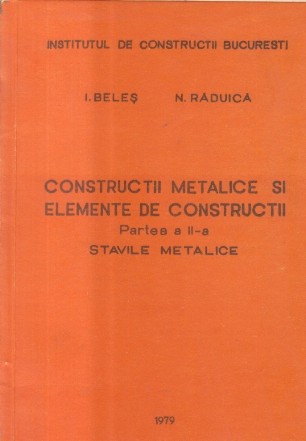 Constructii metalice si elemente de constructii, Partea a II-a - Stavile metalice (Editie 1979)