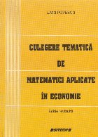 Culegere tematica de matematici aplicate in economie