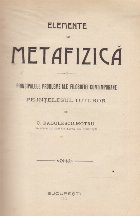 Elemente de Metafizica (Radulescu-Motru, Editie 1912)