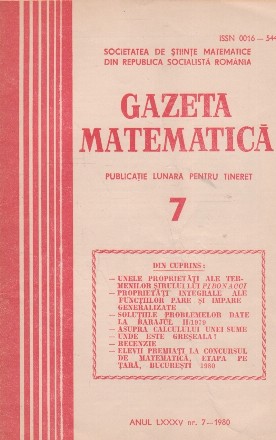 Gazeta Matematica, 7/1980