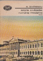 Istoria civilizatiei romane moderne, Volumul al III-lea