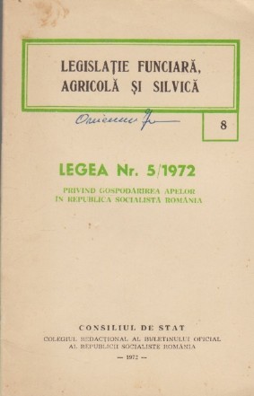 Legislatie funciara, agricola si silvica