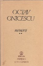 Memorii, Volumul al II-lea (Onicescu)