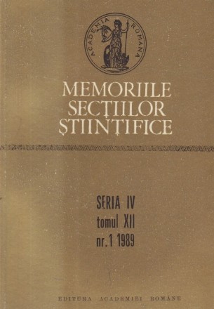 Memoriile Sectiilor Stiintifice, Nr. 1/1989