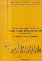 Metode moderne calcul privind analiza