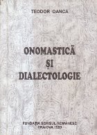 Onomastica si Dialectologie