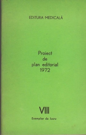 Proiect de Plan Editorial 1972 - VIII
