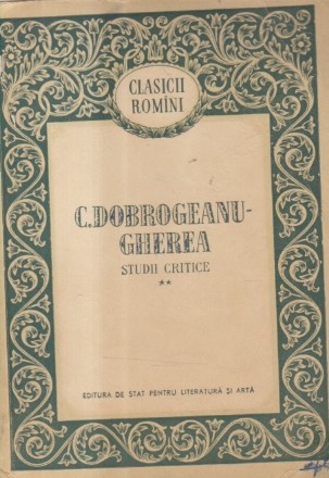 Studii critice, Volumul al II-lea (C. Dobrogeanu-Gherea)
